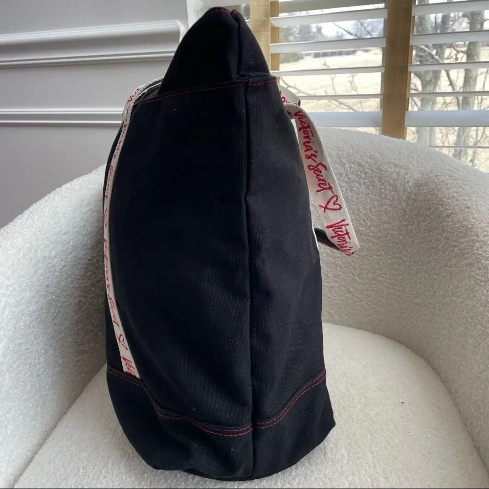 Victoria’s Secret Canvas Tote Bag Logo Straps - Picture 8 of 10